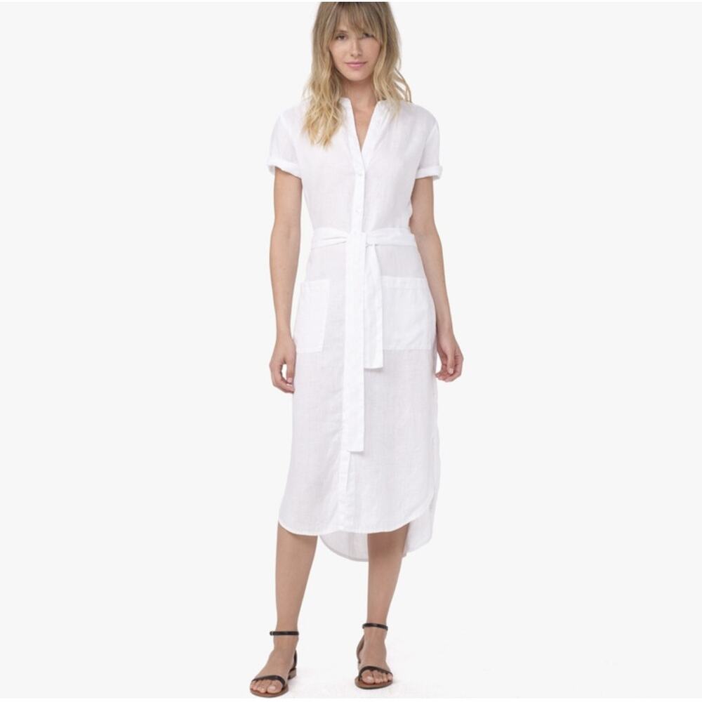 James Perse White Midi Dress